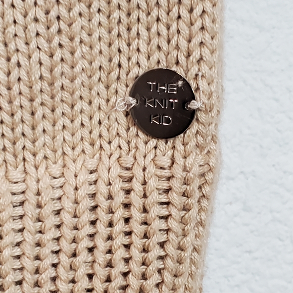 M Anthropologie The Knit Kid Mohair Cotton Orange Blue Taupe Sweater - Picture 4 of 8